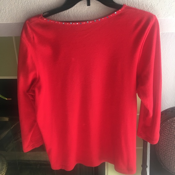 🎄Quacker Factory Red CHRISTMAS Dove (Small)Top🎄 - Picture 6 of 8